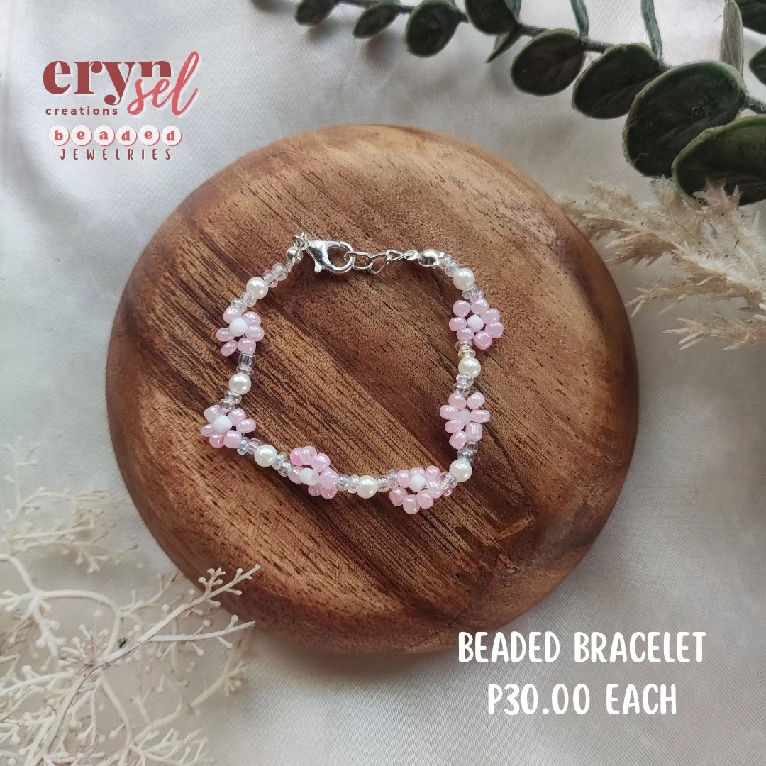 Beaded Bracelet Pink